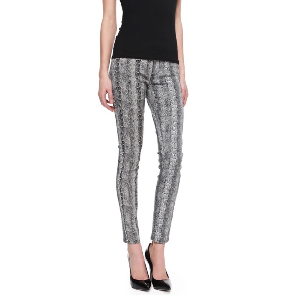 PAIGE | Verdugo Ultra Skinny Python Print Twill Pants